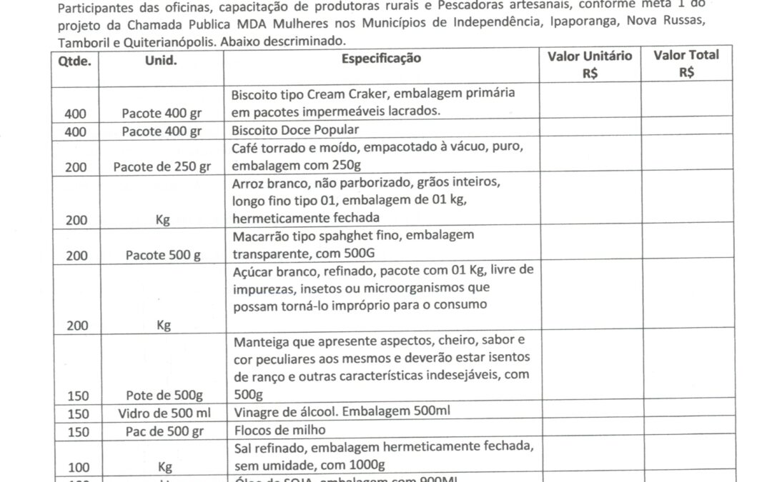 ENCONTRO DE ÁREAS DE ASSENTAMENTO